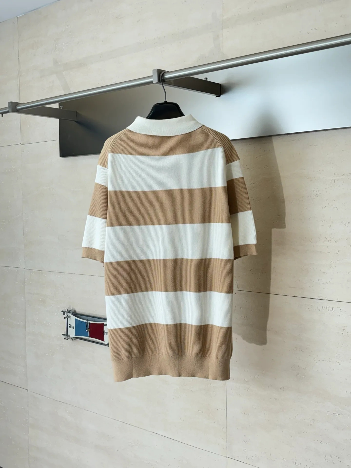 Brunello Cucinell BC old money style striped knitted short-sleeved Polo shirt Size: S/M/L/XL
